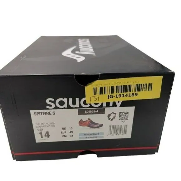Saucony Running Spike Shoes Men's Size 14 New Red