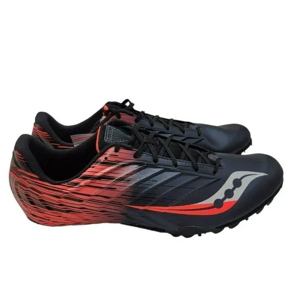 Saucony Running Spike Shoes Men's Size 14 New Red