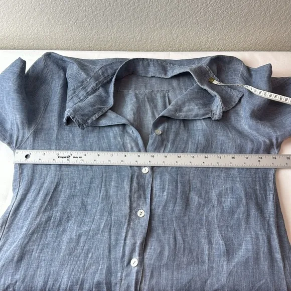 Scandal Abril Tunic Linen Button Shirt Dress Size M Made in Italy