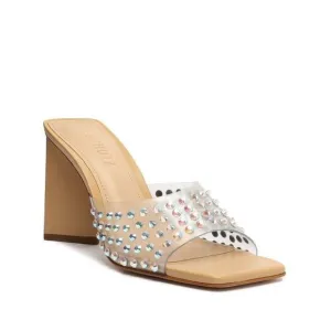 SCHUTZ Lizah Crystal Embellished Clear Sandals  Size 9.5US