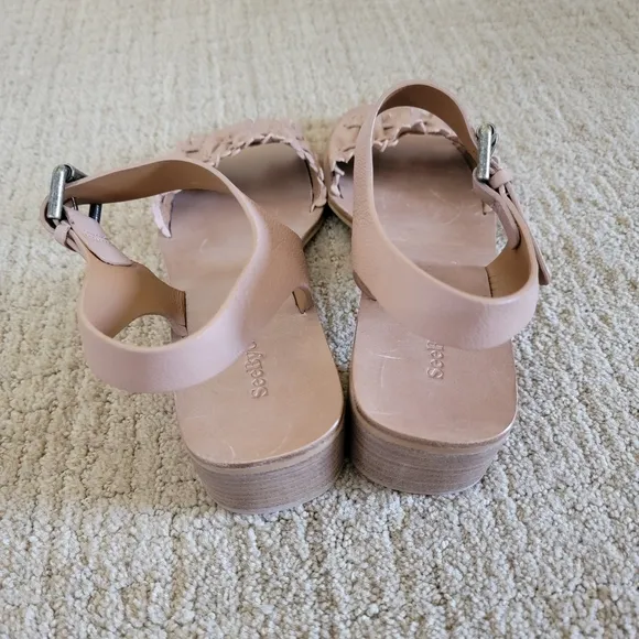 See by Chloe Ruffled Beige Sandals, Size 41