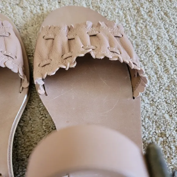 See by Chloe Ruffled Beige Sandals, Size 41