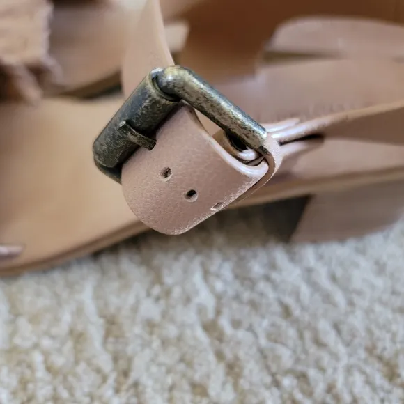 See by Chloe Ruffled Beige Sandals, Size 41