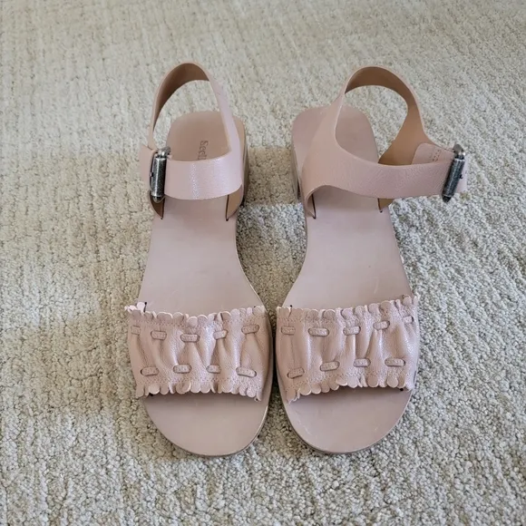 See by Chloe Ruffled Beige Sandals, Size 41
