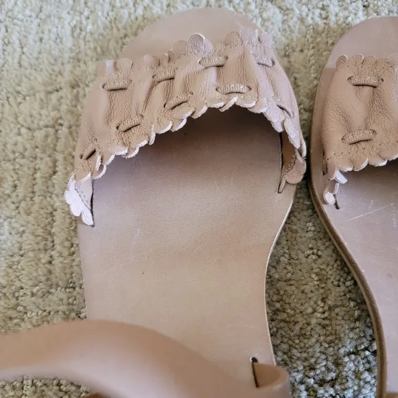 See by Chloe Ruffled Beige Sandals, Size 41
