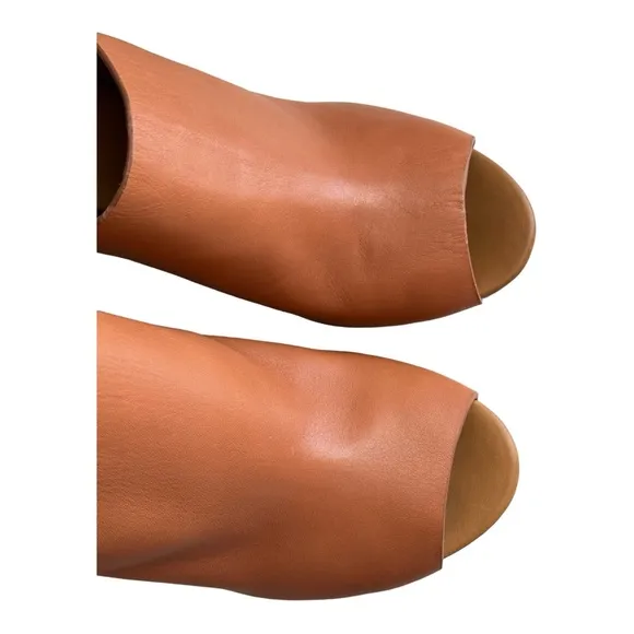 See by Chloe Women's Alex Leather Clog Platform Sandals Brown Size 40 EU/10 US