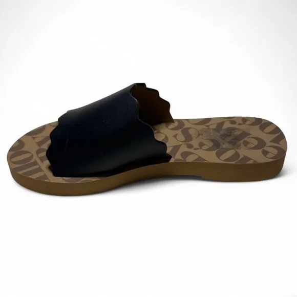 See By Chloe Women's Essie Logo Slide Sandal Sz EU 37 NEW