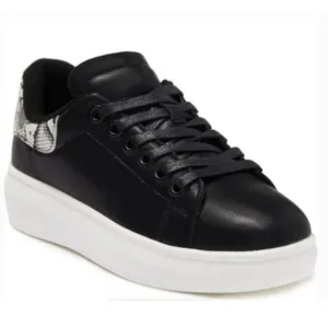 Seven7 Womens Sz 9 l Blk Snake White Sole Casual Shoes Miki Sneaker