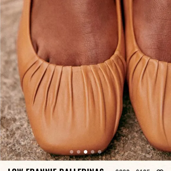 Sezane Frannie Ballerines Light Tan Leather Women's Shoes