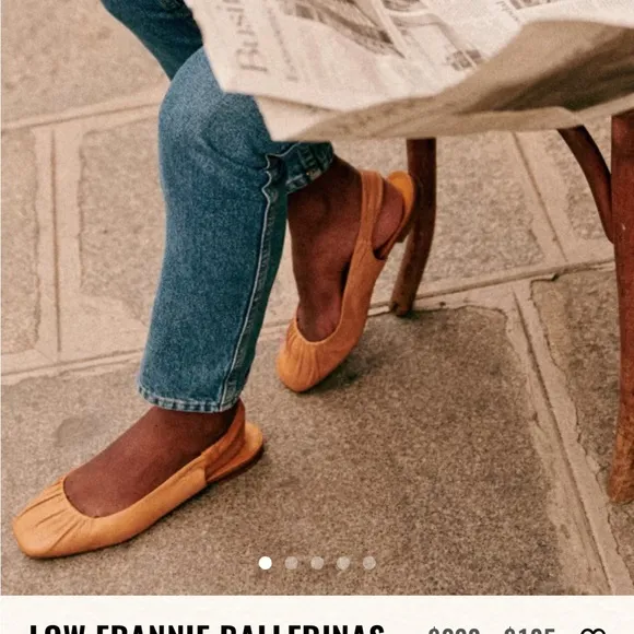 Sezane Frannie Ballerines Light Tan Leather Women's Shoes