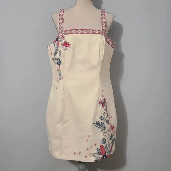 SHYANNE WOMEN'S AMERICANA EMBROIDERED DENIM DRESS Cowgirl Western Festival M