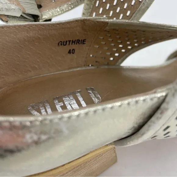 Silent D “Moonlit shimmer” sandals. Sundance catalog