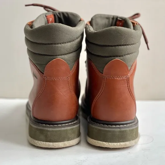 Simms Freestone Fly Fishing Boots Brown Leather Felt Cleat Soles Mens Size 7