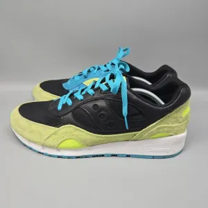 Size 14 - Saucony Shadow 6000 Split - Black Yellow Running Shoes Sneakers