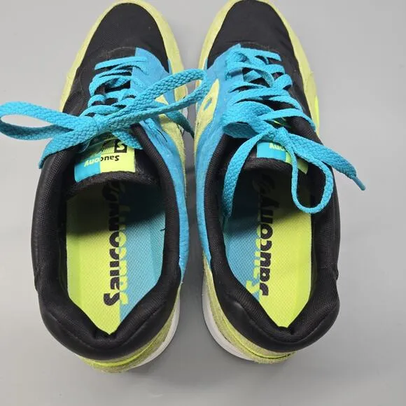 Size 14 - Saucony Shadow 6000 Split - Black Yellow Running Shoes Sneakers
