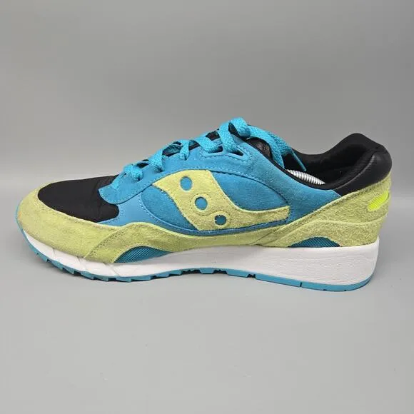 Size 14 - Saucony Shadow 6000 Split - Black Yellow Running Shoes Sneakers