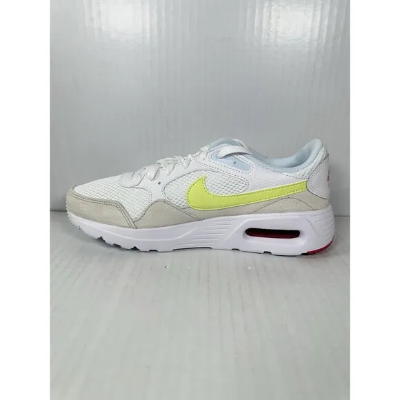 Size 6.5 Nike Air Max SC Womens Shoe White/Light Lemon/Fireberry/Blue FQ8886-100