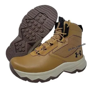 Size 7Y Under Armour Stellar G2‎ 6&quot; Tactical Boots Hiking Brown Outdoor Boys New