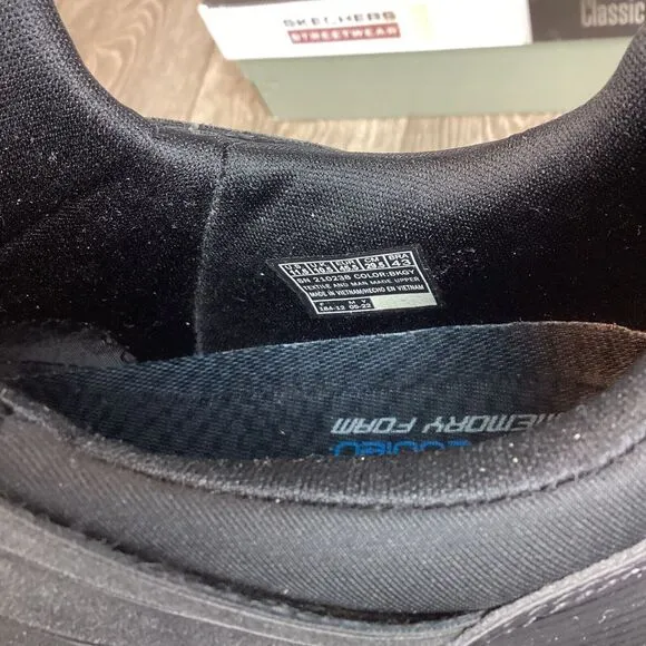 SKECHERS Delson 3.0 Cicada Men's 11.5 Black‎ Slip On Lightweight Sneaker Shoe