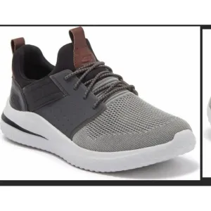 SKECHERS Delson 3.0 Cicada Men's 11.5 Black‎ Slip On Lightweight Sneaker Shoe