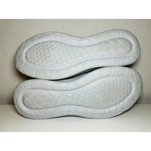 SKECHERS Lattimore Carlow Light Gray Slip-On Shoes Men's SIZE 11.5