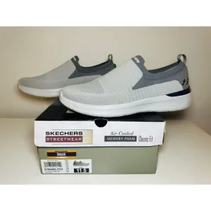 SKECHERS Lattimore Carlow Light Gray Slip-On Shoes Men's SIZE 11.5