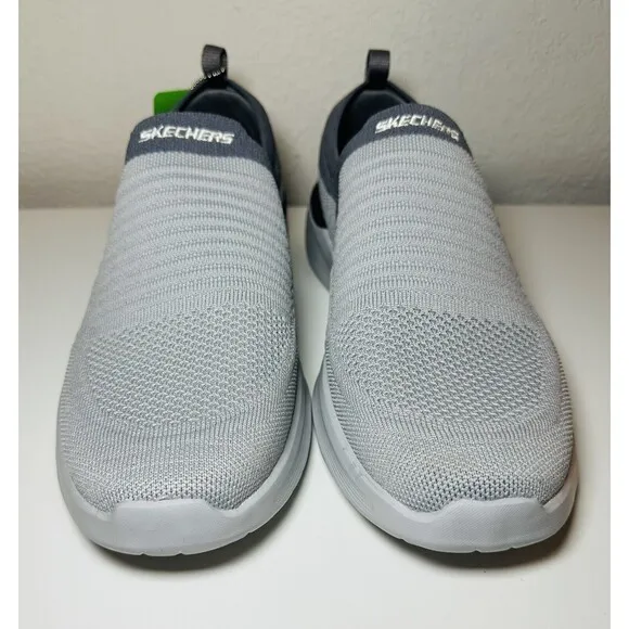 SKECHERS Lattimore Carlow Light Gray Slip-On Shoes Men's SIZE 11.5