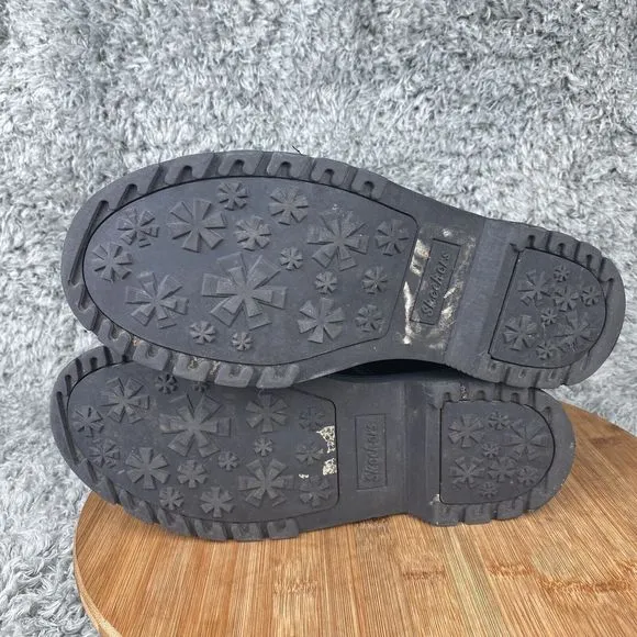 Skechers Lil Scouts Hiking Boots Size 5 Lace Up Zipper Synthetic Black 89403L