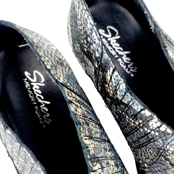 Skechers Shooties Womens 7.5  Snakeskin Print Cowboy Boot Western Ankle Booties