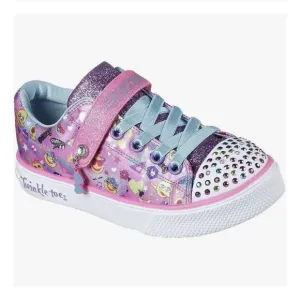 Skechers Twinkle Toes Emoji Sparkle Breeze Cutie Light Up Sneakers Shoes Size 4