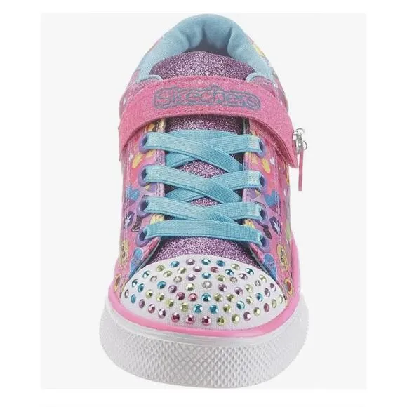 Skechers Twinkle Toes Emoji Sparkle Breeze Cutie Light Up Sneakers Shoes Size 4