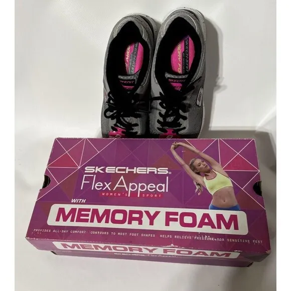 Skechers Womens Size 8.5 Flex Appeal Love Your Style 11728 Running Shoes Sneaker