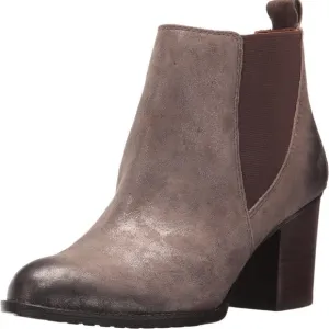 Sofft Welling Leather Smoke‎ Metallic Distressed Chelsea Boots Shoes Size 9M