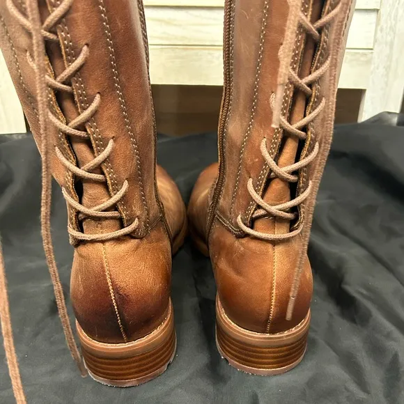 Sofft Women’s Sharnell Tall Riding Boots Light Brown Genuine Leather 9
