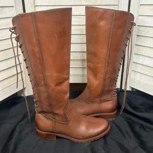 Sofft Women’s Sharnell Tall Riding Boots Light Brown Genuine Leather 9