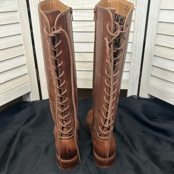 Sofft Women’s Sharnell Tall Riding Boots Light Brown Genuine Leather 9