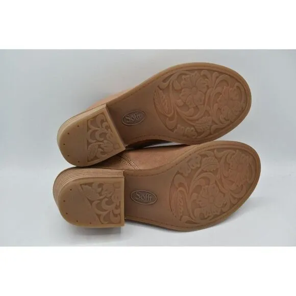 Sofft Womens Size 11 Aneesa Light Taupe Leather Slip On Open Toe Slide Sandals