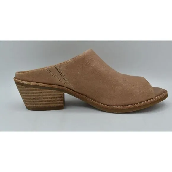 Sofft Womens Size 11 Aneesa Light Taupe Leather Slip On Open Toe Slide Sandals