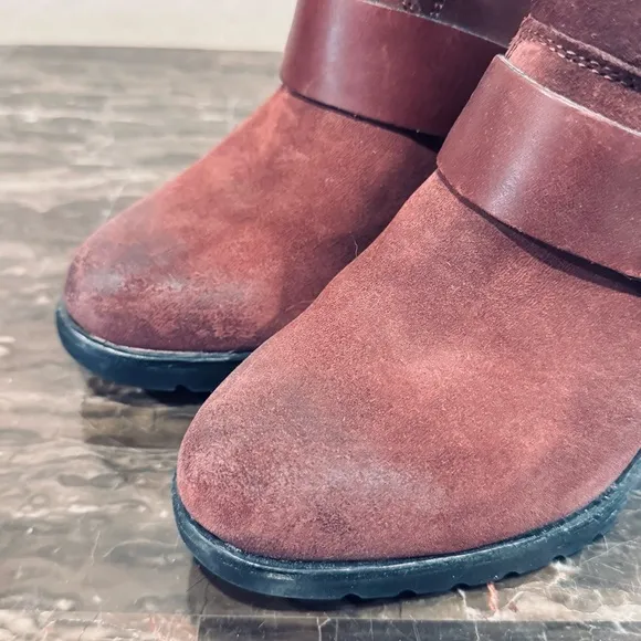 Sorel After Hours Waterproof Suede Wedge Ankle Boots