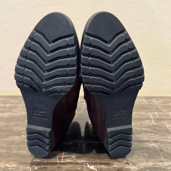 Sorel After Hours Waterproof Suede Wedge Ankle Boots