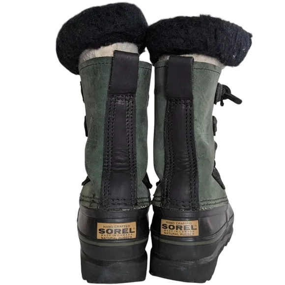 Sorel Alpine Olive Green Insulated Waterproof Boots Size 6