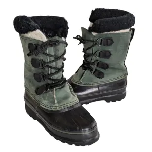 Sorel Alpine Olive Green Insulated Waterproof Boots Size 6