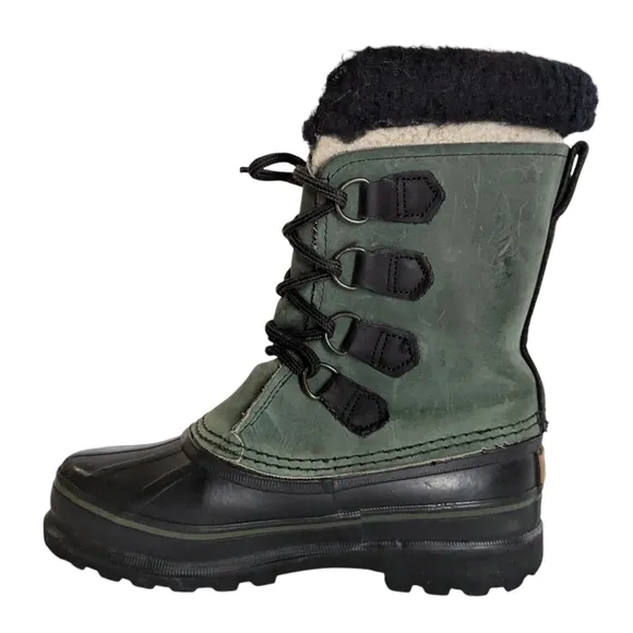 Sorel Alpine Olive Green Insulated Waterproof Boots Size 6