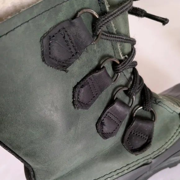 Sorel Alpine Olive Green Insulated Waterproof Boots Size 6
