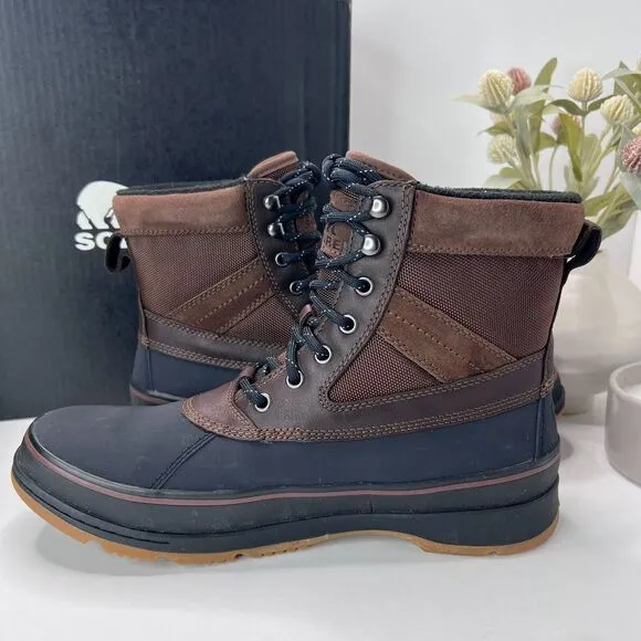 Sorel Ankeny II Hiker Waterproof Boots Tobacco Black NM4982-256 Men's US 12