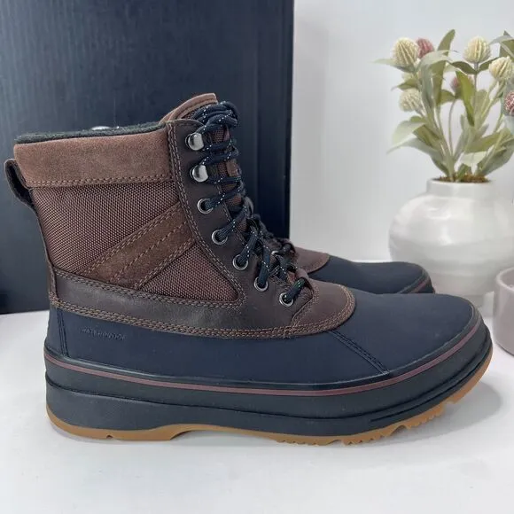 Sorel Ankeny II Hiker Waterproof Boots Tobacco Black NM4982-256 Men's US 12