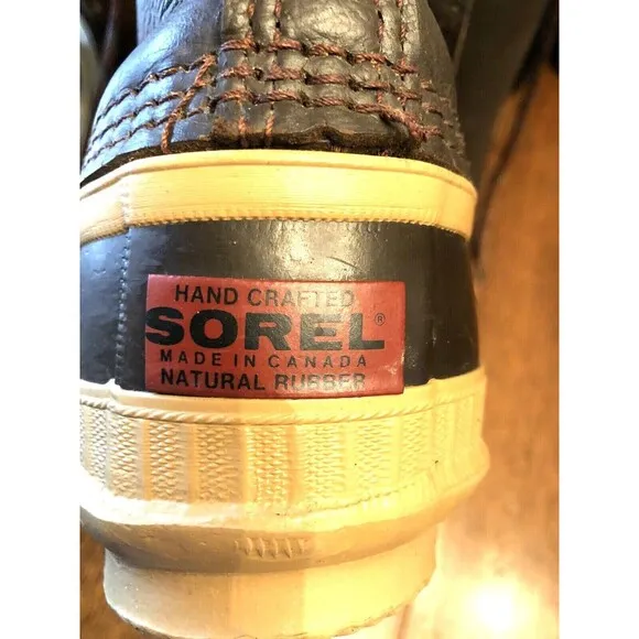 Sorel Boots Mens Size 8 Brown Leather Hand-Crafted Canada1964 Cold Weather -40d