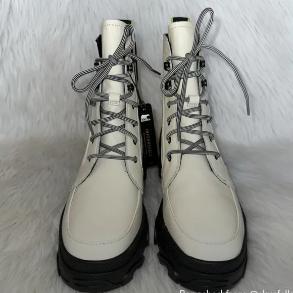 SOREL BREX LEATHER WATERPROOF ANKLE BOOTS SIZE 8.5