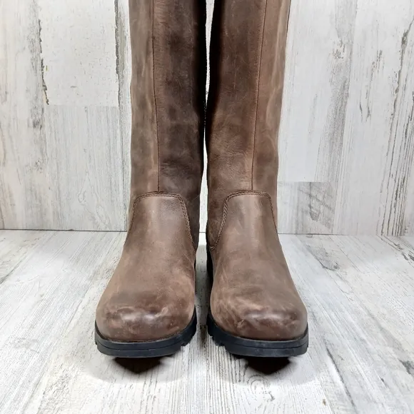 Sorel Brown Suede Waterproof Brown Leather Tall Riding Boots  #1457