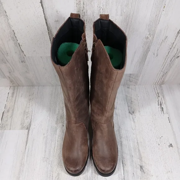 Sorel Brown Suede Waterproof Brown Leather Tall Riding Boots  #1457